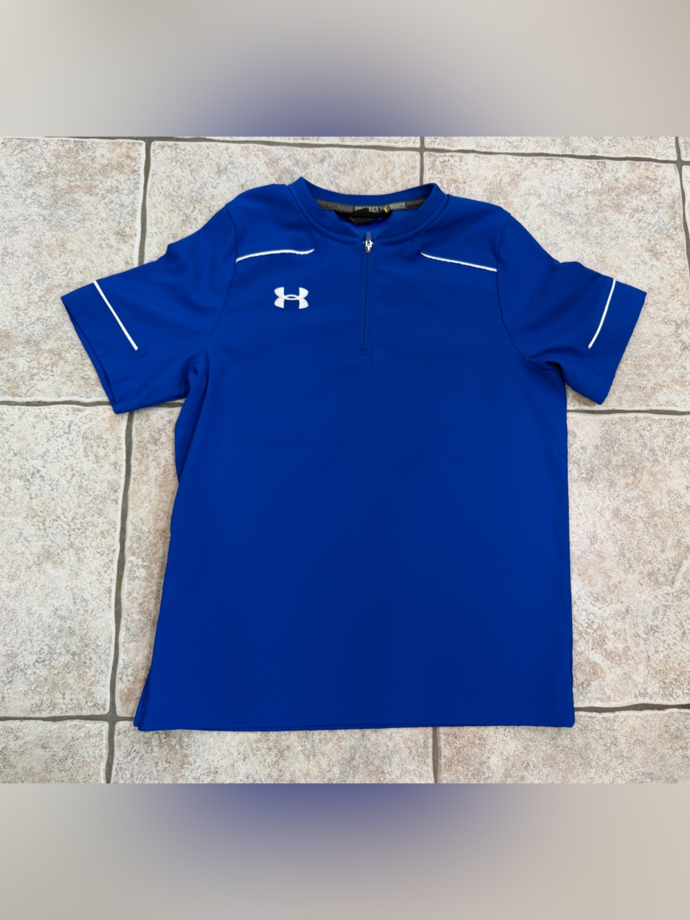 Under Armour Boys' Royal Blue Short Sleeve Training Top size youth large